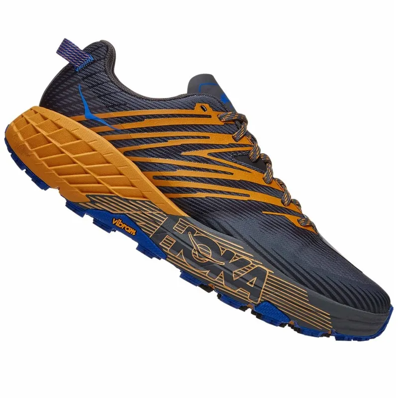 Hoka One One Men's Speedgoat 4 Castlerock/Golden Yellow UK 8.5-3